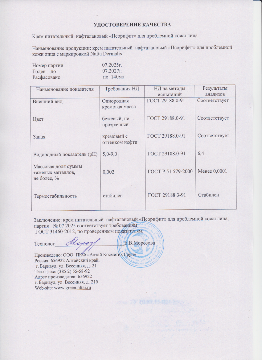 Паспорт №072025